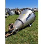 Stainless Steel Cone with stainless steel auger, 6' diameter X 8' deep with motor, 10 h.p., 230/