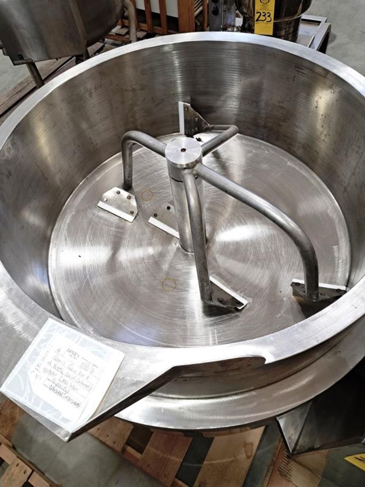 Baoding Jiali Mdl. JL-XKJG-Q Stainless Steel Jacketed Kettle, 150 liter, tilt out with side and - Image 3 of 4