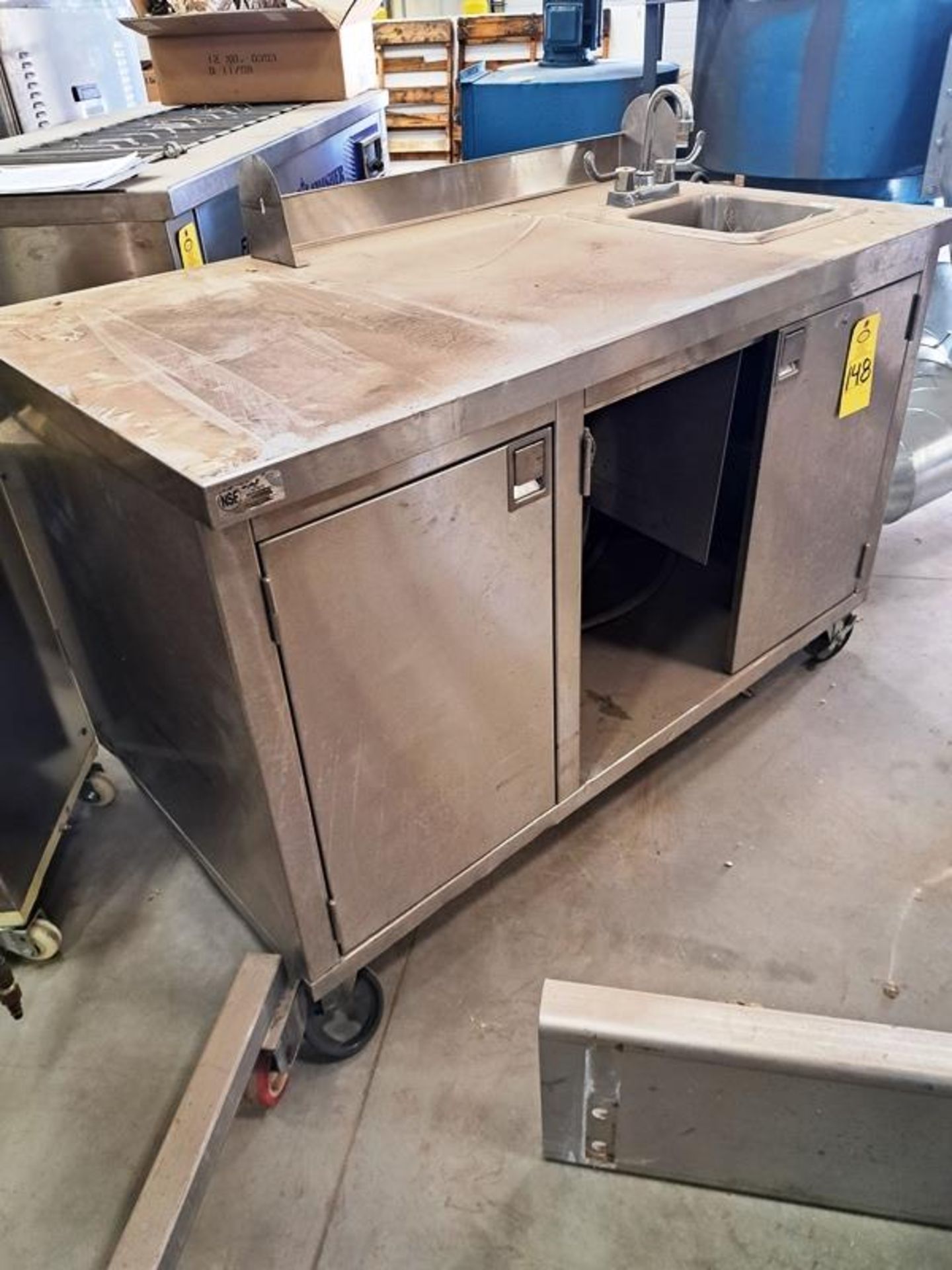 Refrigerated Prep Table with sink, 30" wide X 54" long X 30" deep (Required Loading Fee: $25.00)