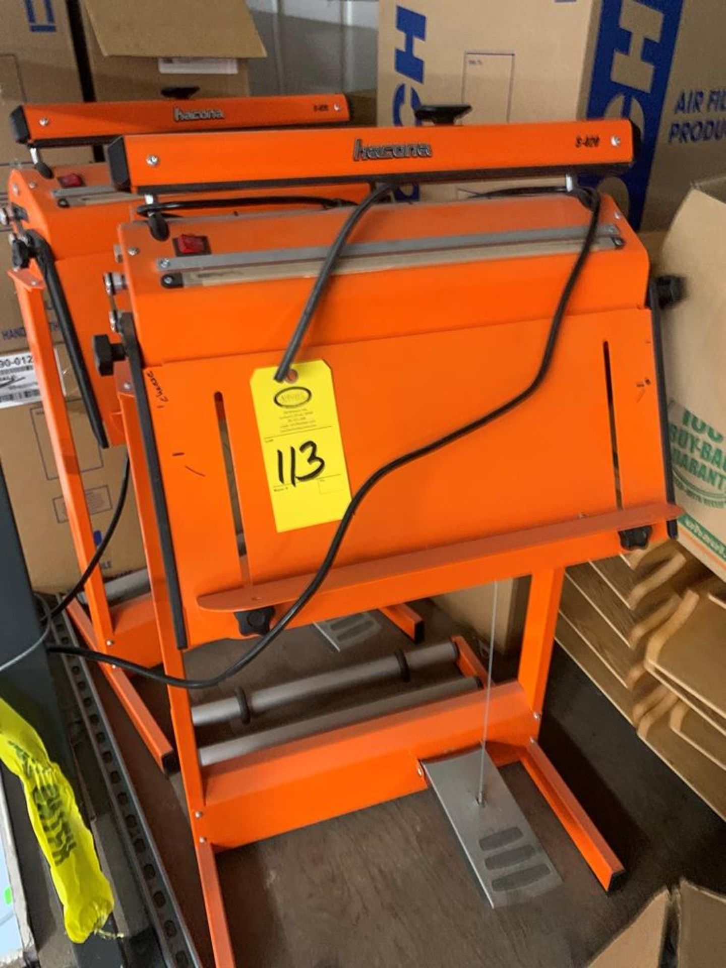 HACNOA Mdl. S420 Manual Sealer, 18" seal bar (Required Loading Fee: $50.00) NO HAND CARRY (Price