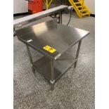 Stainless Steel Table, 36" X 29" X 39" with bottom shelf (Required Loading Fee: $10.00) NO HAND