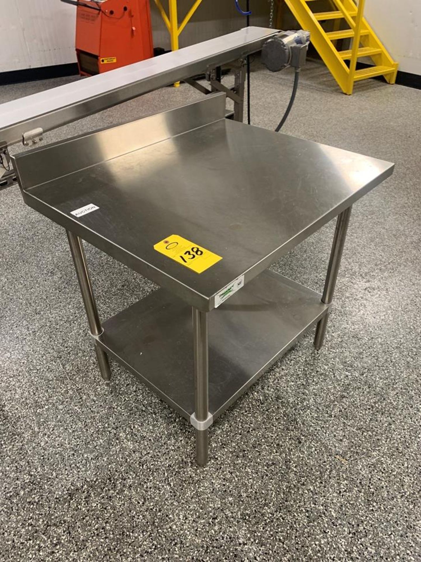 Stainless Steel Table, 36" X 29" X 39" with bottom shelf