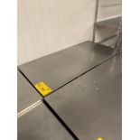 Nexel Work Tables, 48" X 24" X 34", stainless steel top, galvanized bottom shelf on casters
