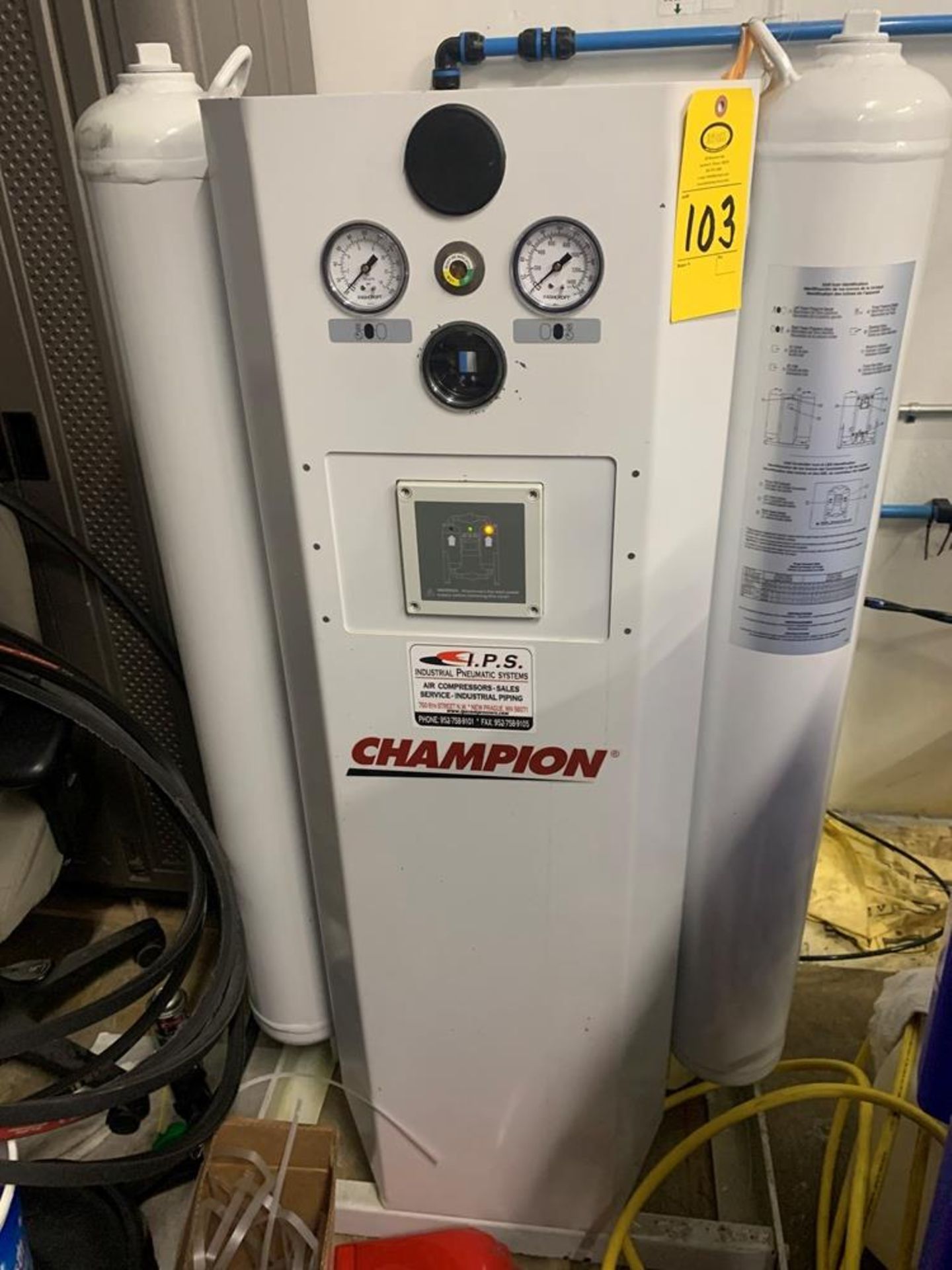 Champion Mdl. CDTB-60 Air Dryer, Ser. #1000003477355, 60 SCFM @ 100 PSI (Required Loading Fee: $ - Image 2 of 4