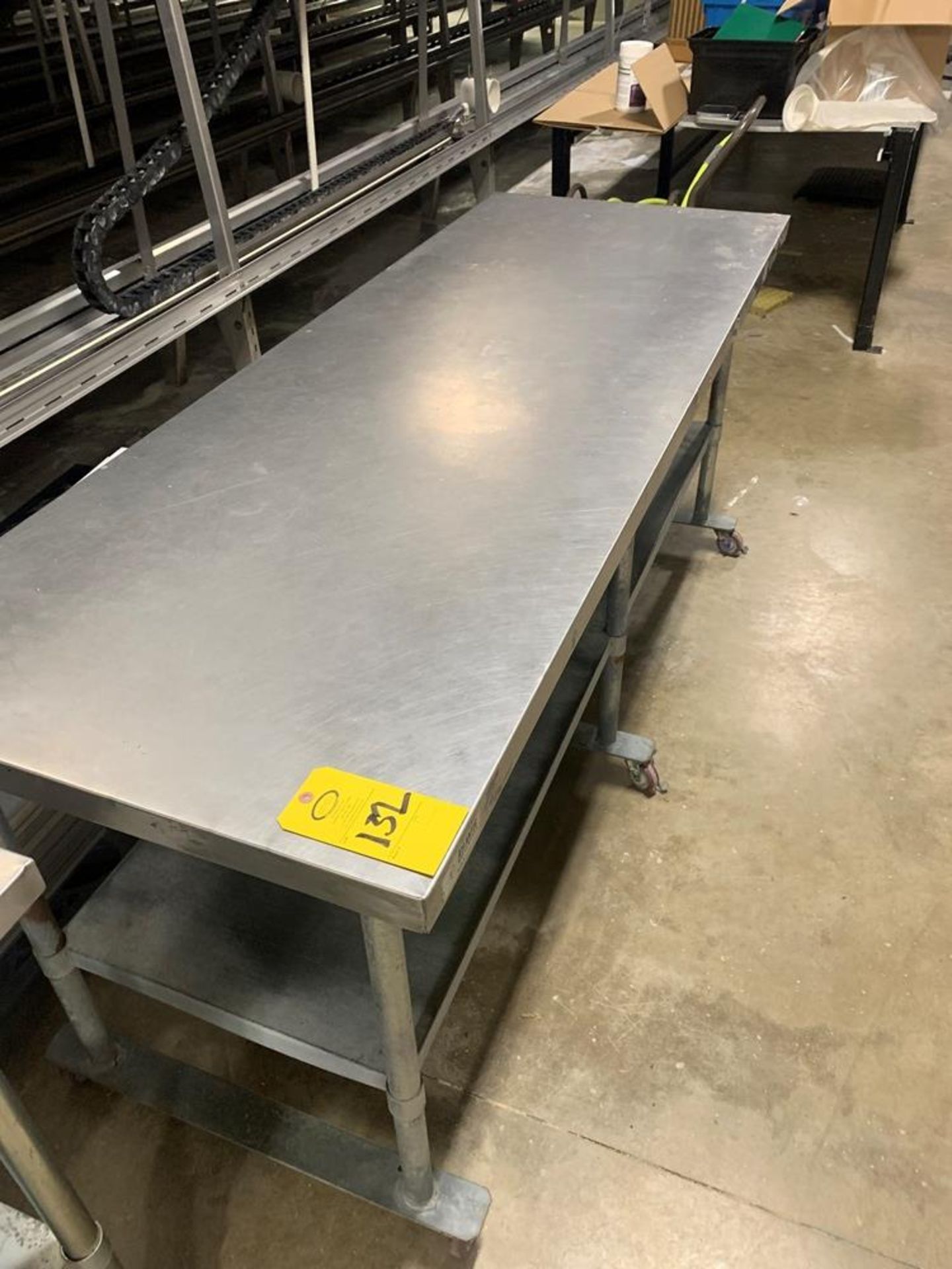 Stainless Steel Top Table, galvanized bottom shelf, 30" X 84" X 36" (Required Loading Fee: $10.00) - Image 3 of 3
