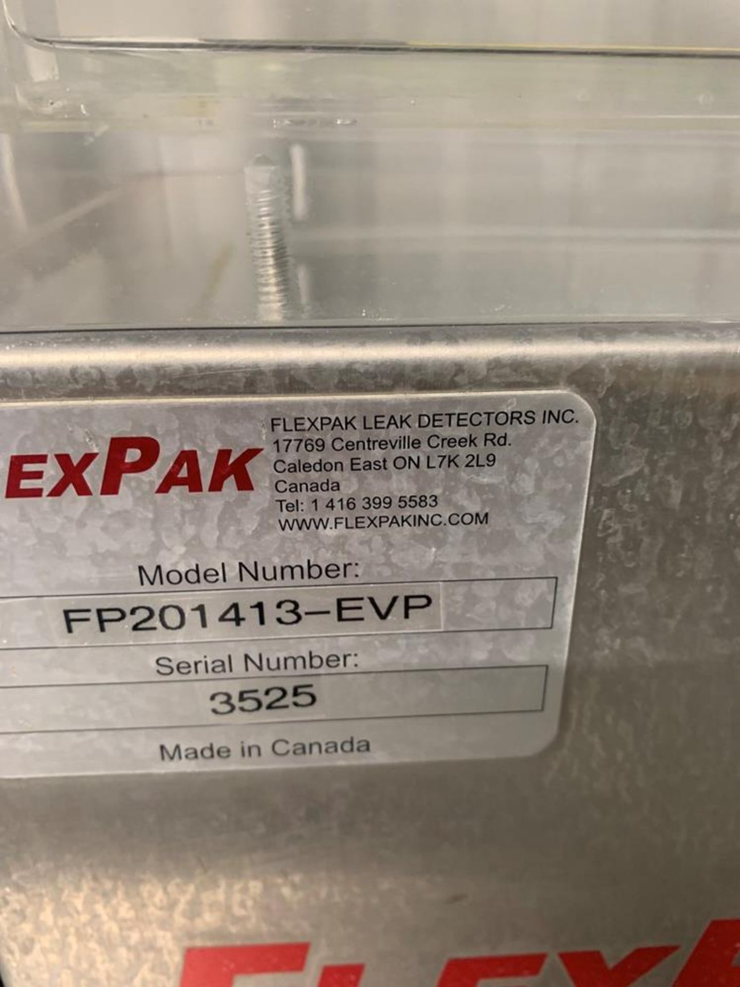 Flex Pak Mdl. FP201413-EVP Leak Detector, Ser. #3525, 110 volts - Image 2 of 6