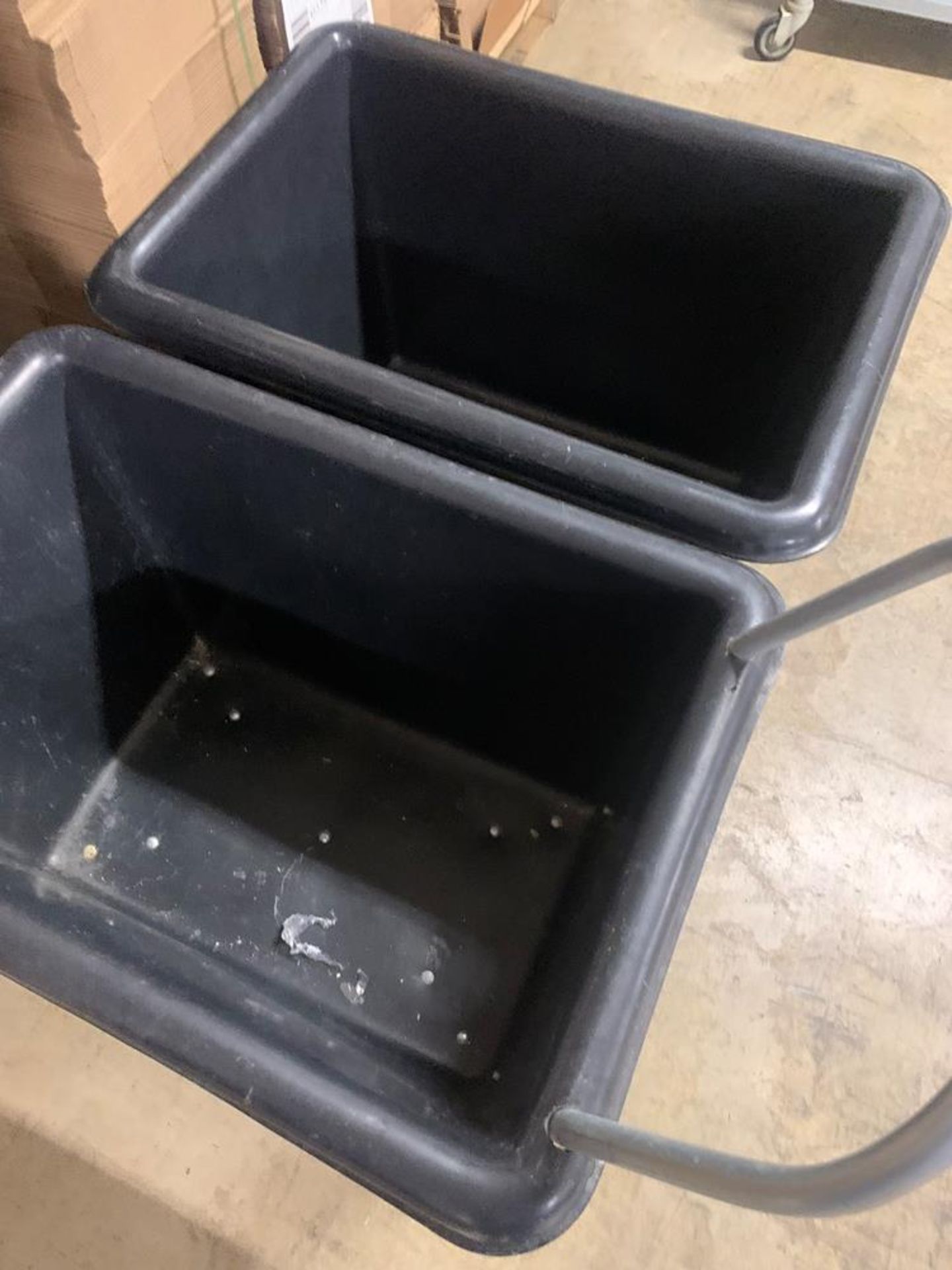 Uline Plastic Totes, one with handle (Required Loading Fee: $10.00) NO HAND CARRY (Price Is For - Image 2 of 3