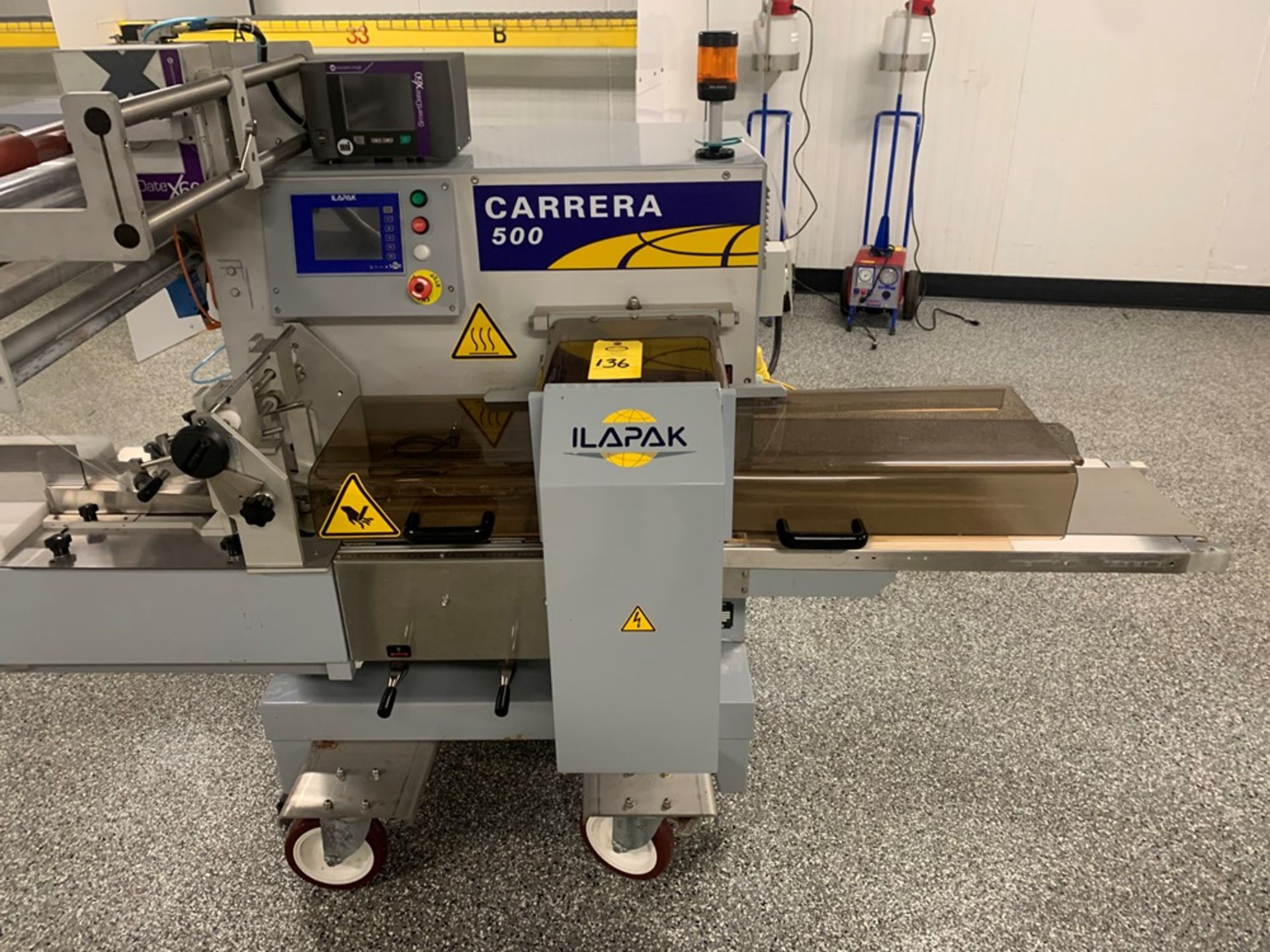 Ilapak Mdl. Carrera 500 Flow Wrapper, Ser. #D68642024-6 with Smart Date X 60 Code Dater, Mfg. - Image 13 of 13