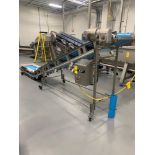 Idaho Equipment Incline Conveyor, stainless steel frame, 20" wide solid belt, 16" infeed, 5' flat,