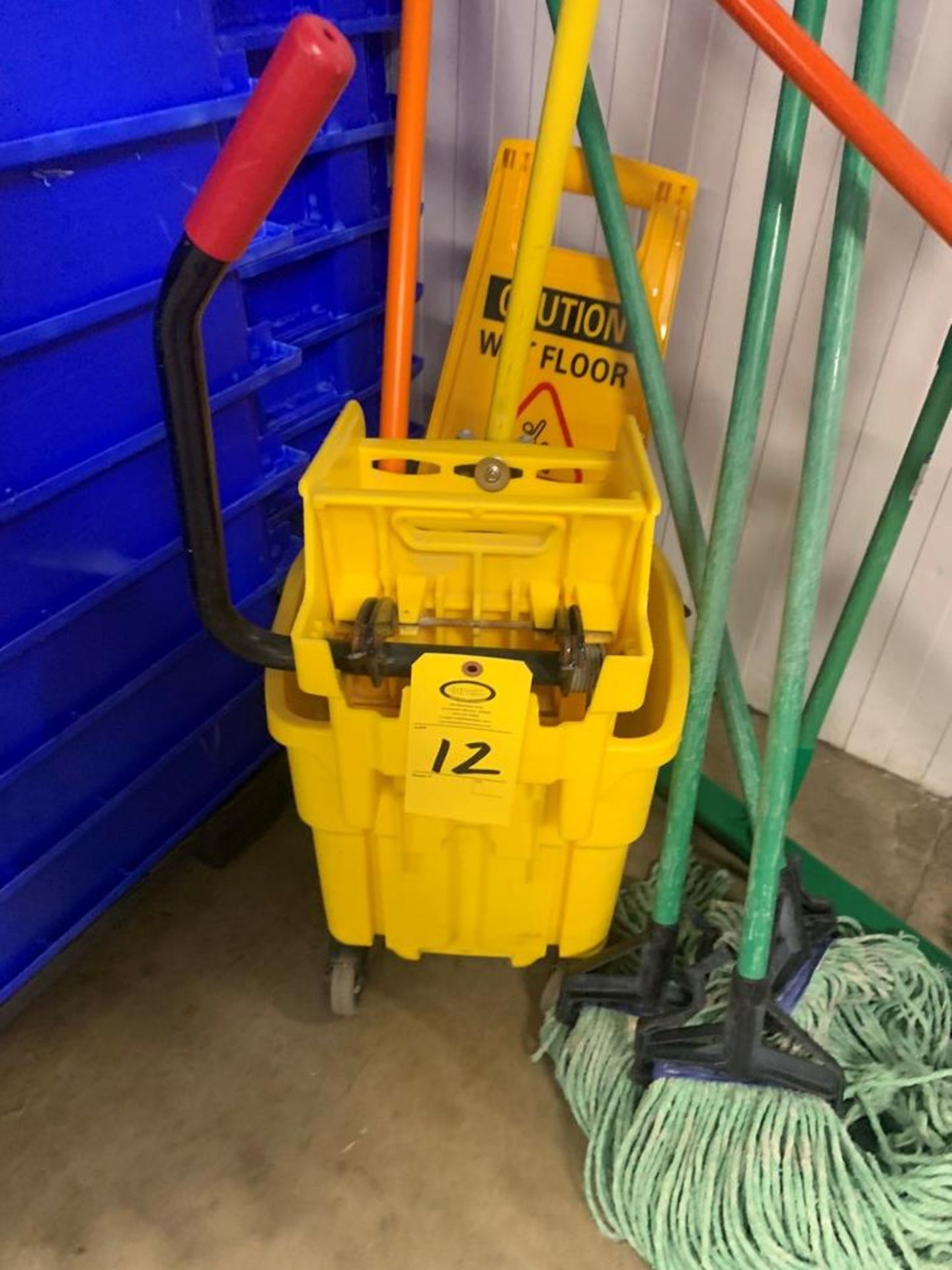 Lot (2) Mop Bucket, Mops and Brooms (Required Loading Fee: $15.00) NO HAND CARRY (Price Is For - Image 3 of 4