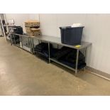 Table, stainless steel top, galvanized bottom shelf, 8' X 2' X 34" (Required Loading Fee: $25.00) NO