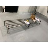 Lot (2) Stainless Steel Tote Racks, 4' X 20" (Required Loading Fee: $25.00) NO HAND CARRY (Price
