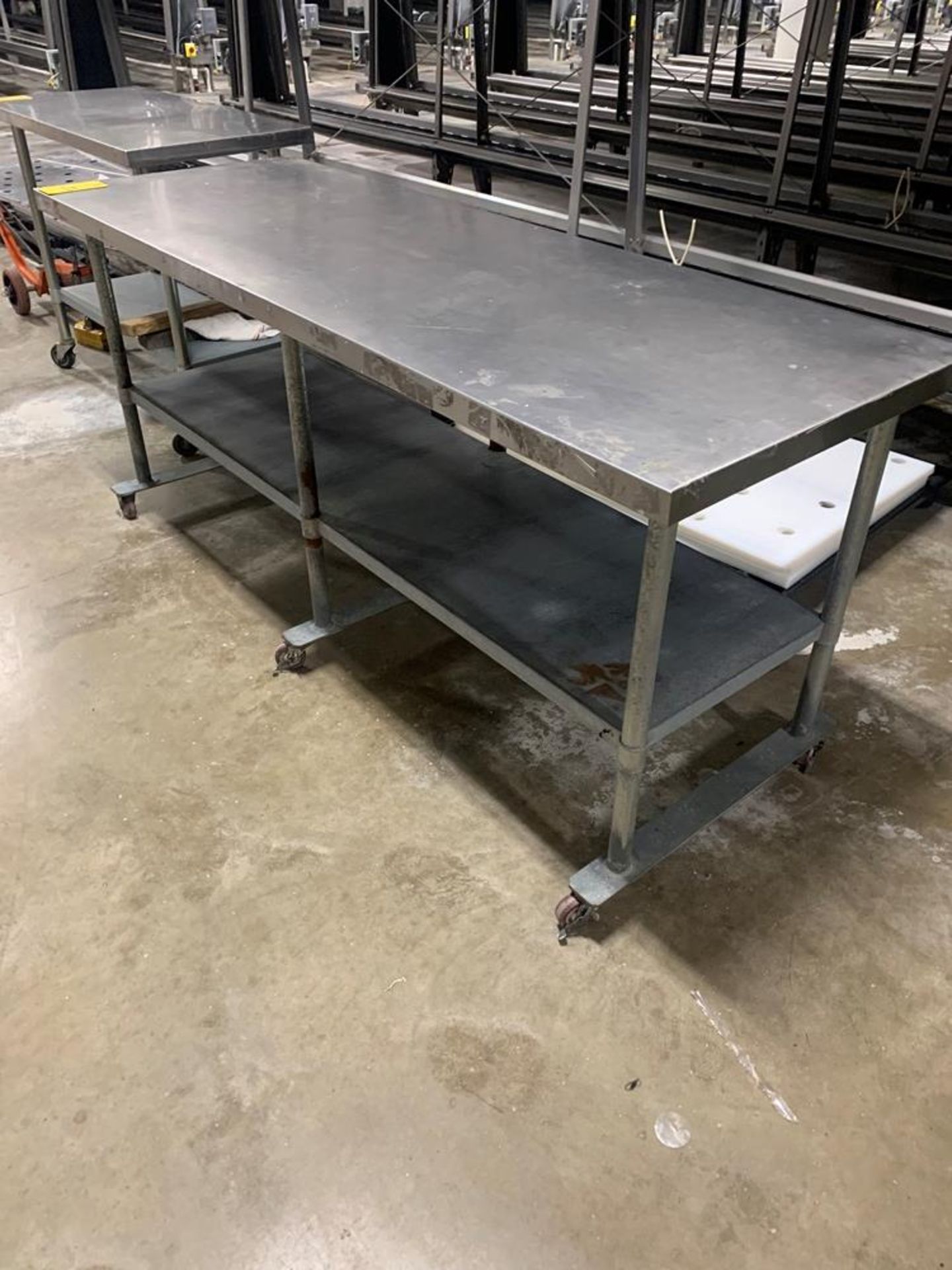 Stainless Steel Top Table, galvanized bottom shelf, 30" X 84" X 36" (Required Loading Fee: $10.00) - Image 2 of 3