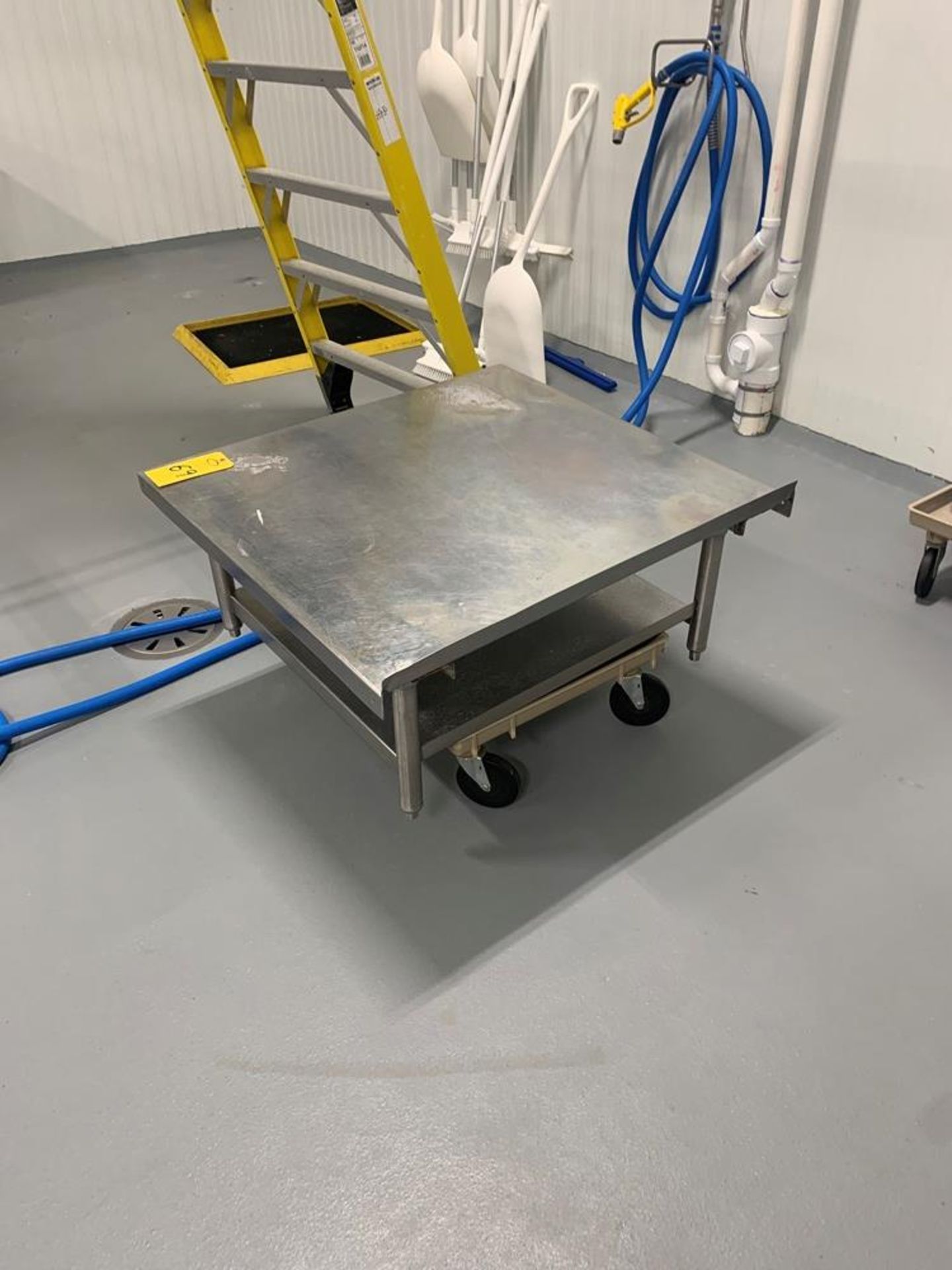 Stainless Steel Equipment Table with bottom shelf, 35" X 36" X 18"