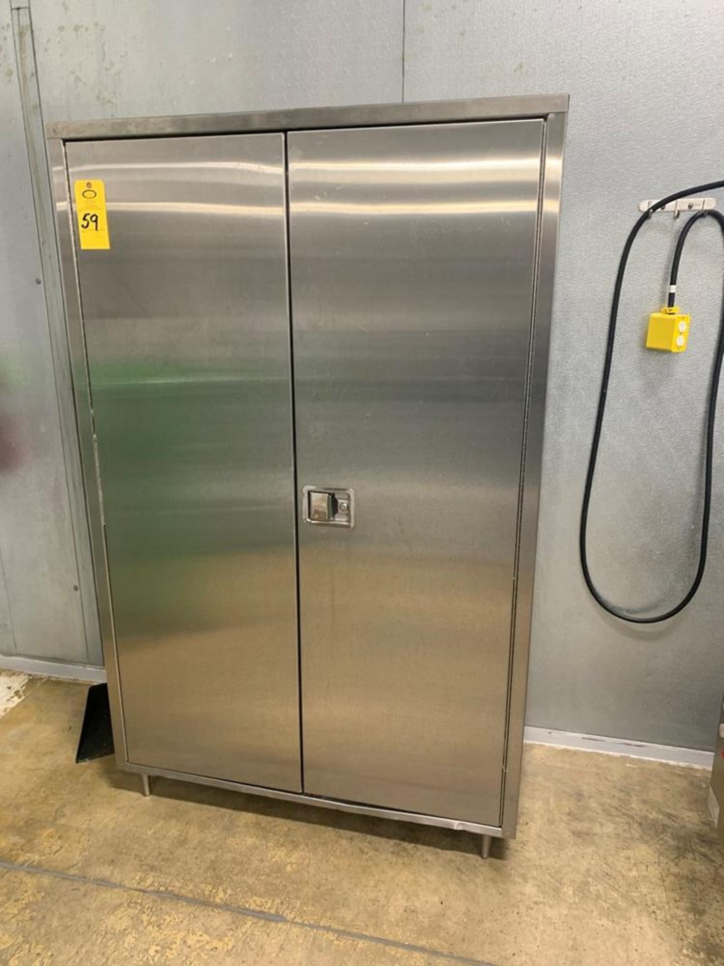 Stainless Steel 2-Door Cabinet, 48" X 24" X 72" tall (Required Loading Fee: $25.00) NO HAND CARRY (