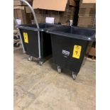 Uline Plastic Totes, one with handle