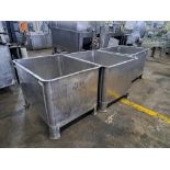 Stainless Steel Vats, 36" wide X 48" long X 31" deep (Located in Plano, IL)
