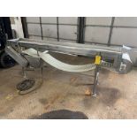 Stainless Steel Conveyor, 14" wide X 9' long intralox belt, electric drive (Located in Plano, IL)