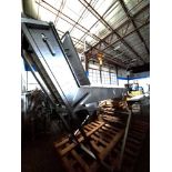 Kleenline “Z” Conveyor, 16” wide x 12’ Tall flighted plastic belt, flights spaced 6” apart, 24”