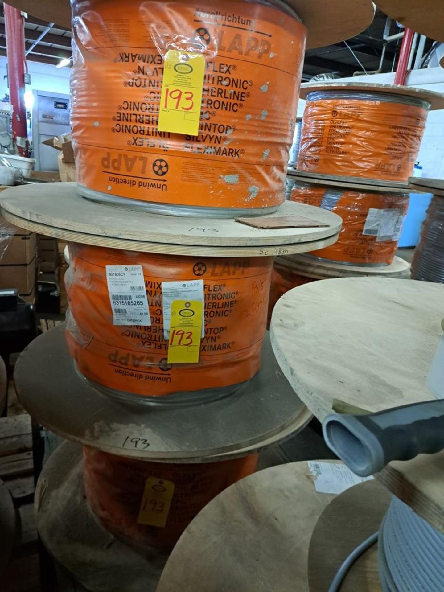 Lot of Olflex 190 CY 5G1 18/5C, (3) spools of wire , 3,000 ft, 2,000 ft, 2,000 ft (Located in