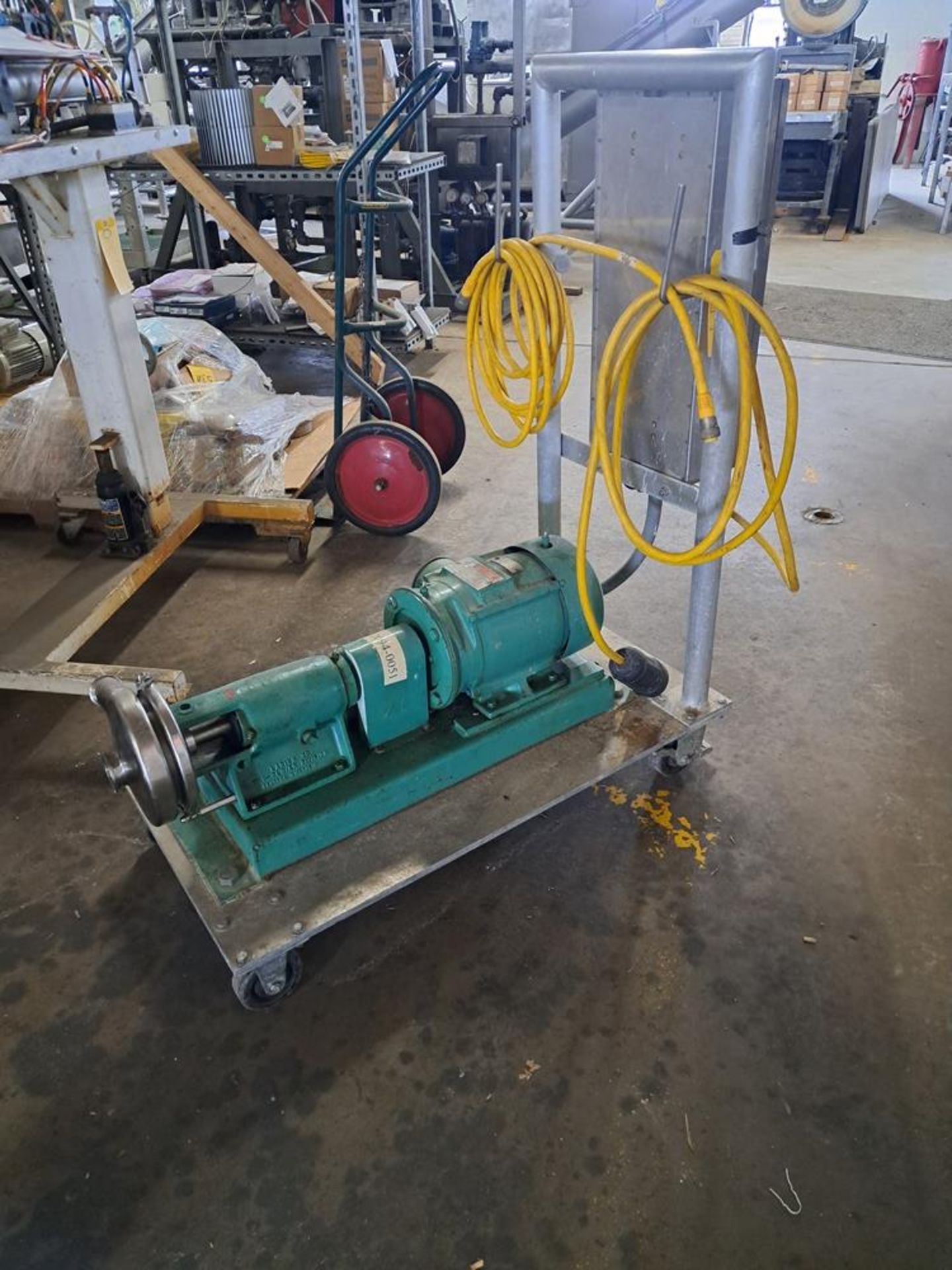 Tri Clover Mdl. SP216MD-S Stainless Steel Centrifugal Pump on 3 h.p., 230/460 volt motor,