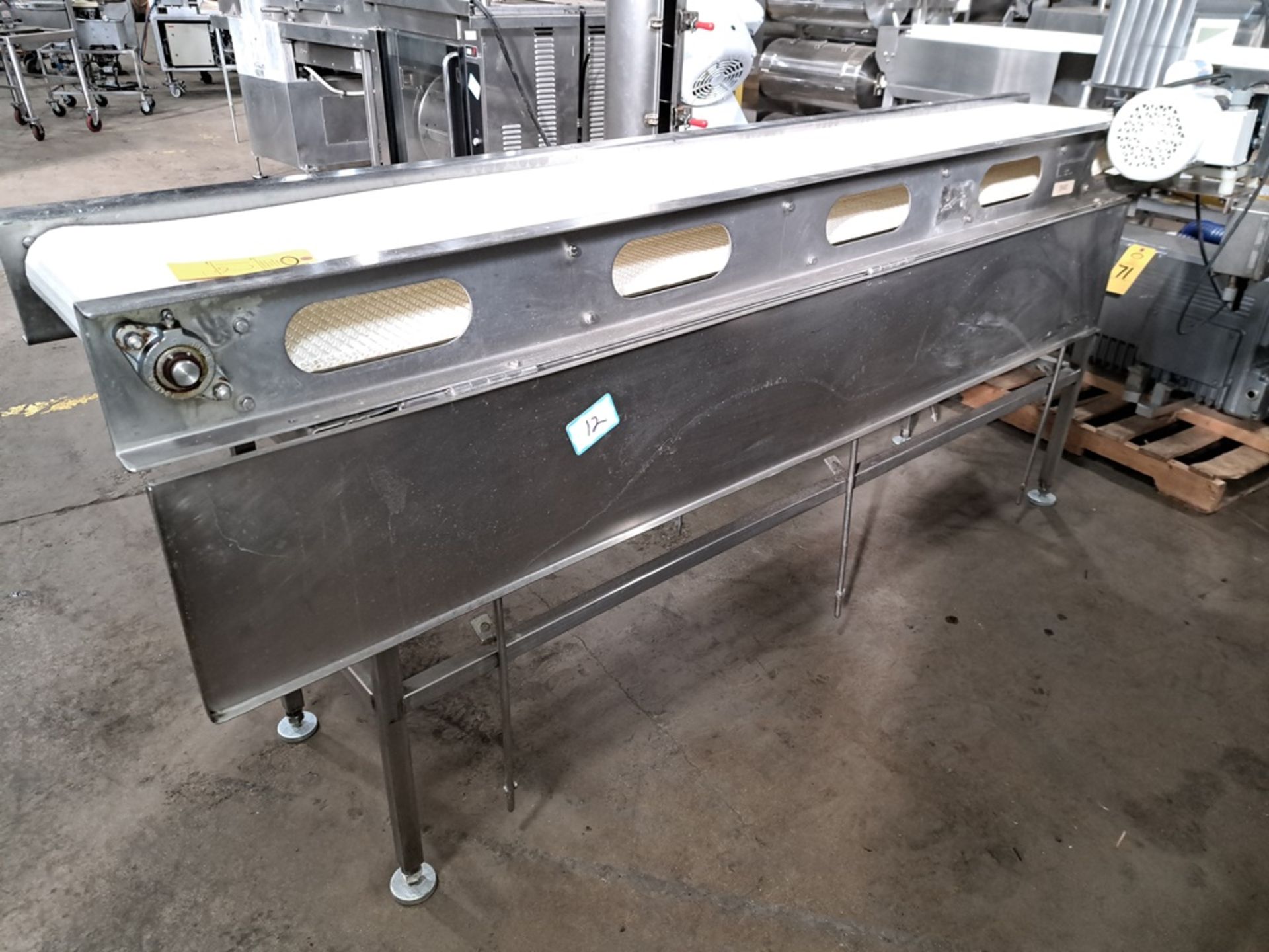 Stainless Steel Conveyor, 15" wide X 8' long X 40" tall, plastic belt, 1/2 h.p., 115/230 volts, 1 - Image 2 of 4
