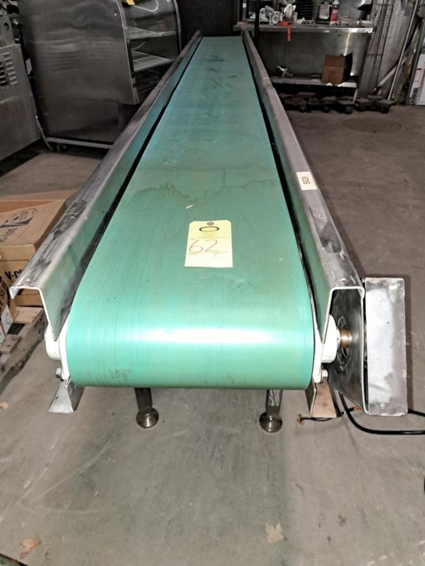 Conveyor, 13 3/4" wide X 14' long plastic belt X 34" tall, 480 volts (Located in Sandwich, IL) - Image 3 of 4