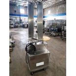 Bettcher Mdl. 39 Power Cleaver, double turret feed chute, gravity feed, stainless steel cabinet, 220
