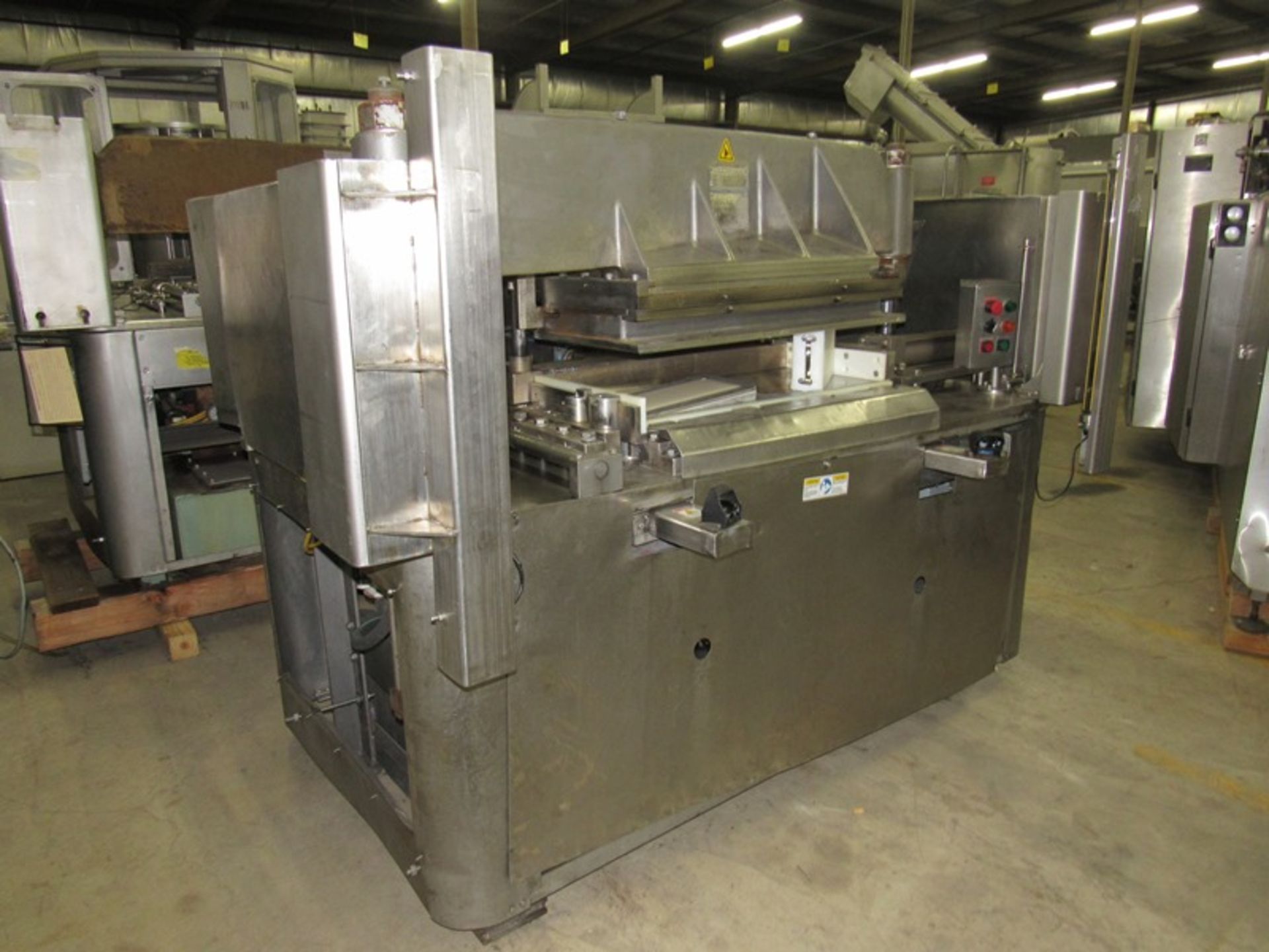 Anco Mdl. 1411 Bacon Press designed to press uniform thickness and width to maximize slicing yields,