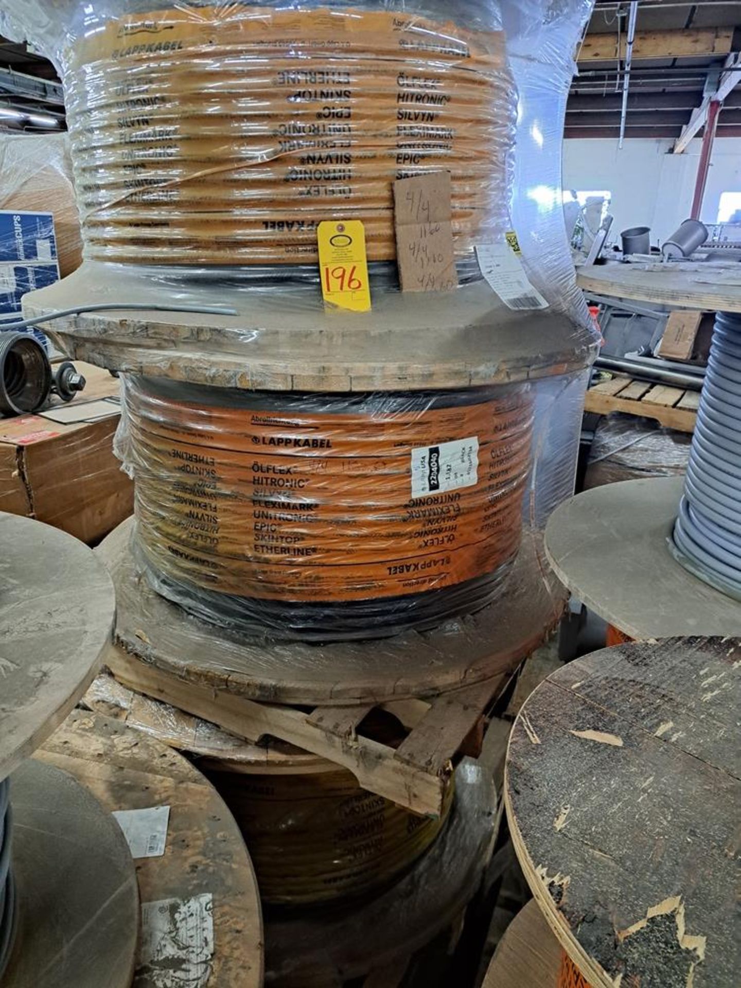 Lot of Olflex 04/4, (3) spools of wire , 1,185 ft., 1,100 ft, 1,100 ft (Located in Sandwich, IL)