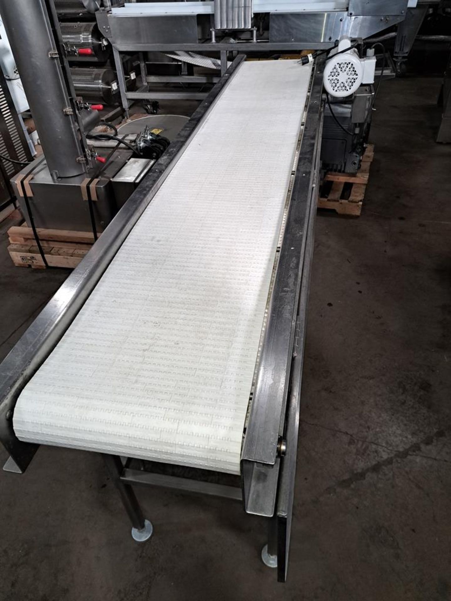 Stainless Steel Conveyor, 15" wide X 8' long X 40" tall, plastic belt, 1/2 h.p., 115/230 volts, 1 - Image 3 of 4