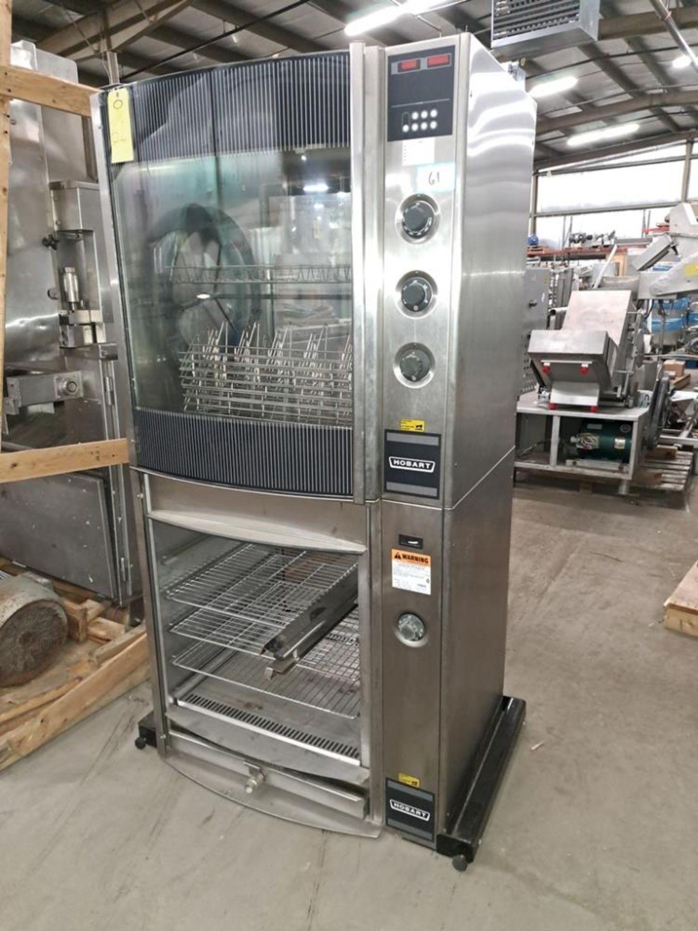Hobart Mdl. HR7 Rotisserie Oven, Ser. #750012656, 208 volts, 1/3 phase, with storage (missing glass)