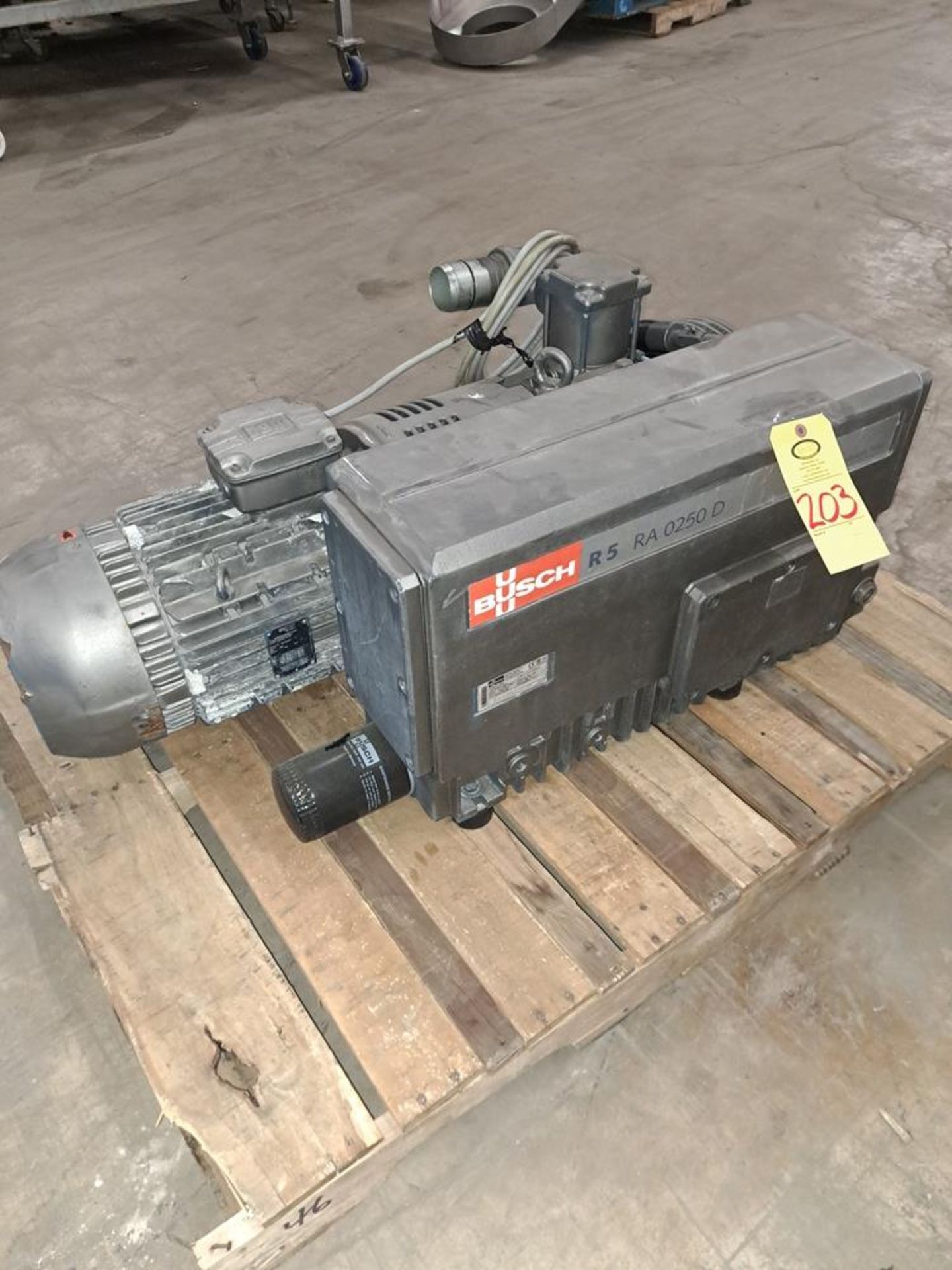 Busch Mdl. RA0250D5H3 Vacuum Pump, 7.5 KW, 3 phase, 60 hz motor, Ser. #C172700021B (Located in