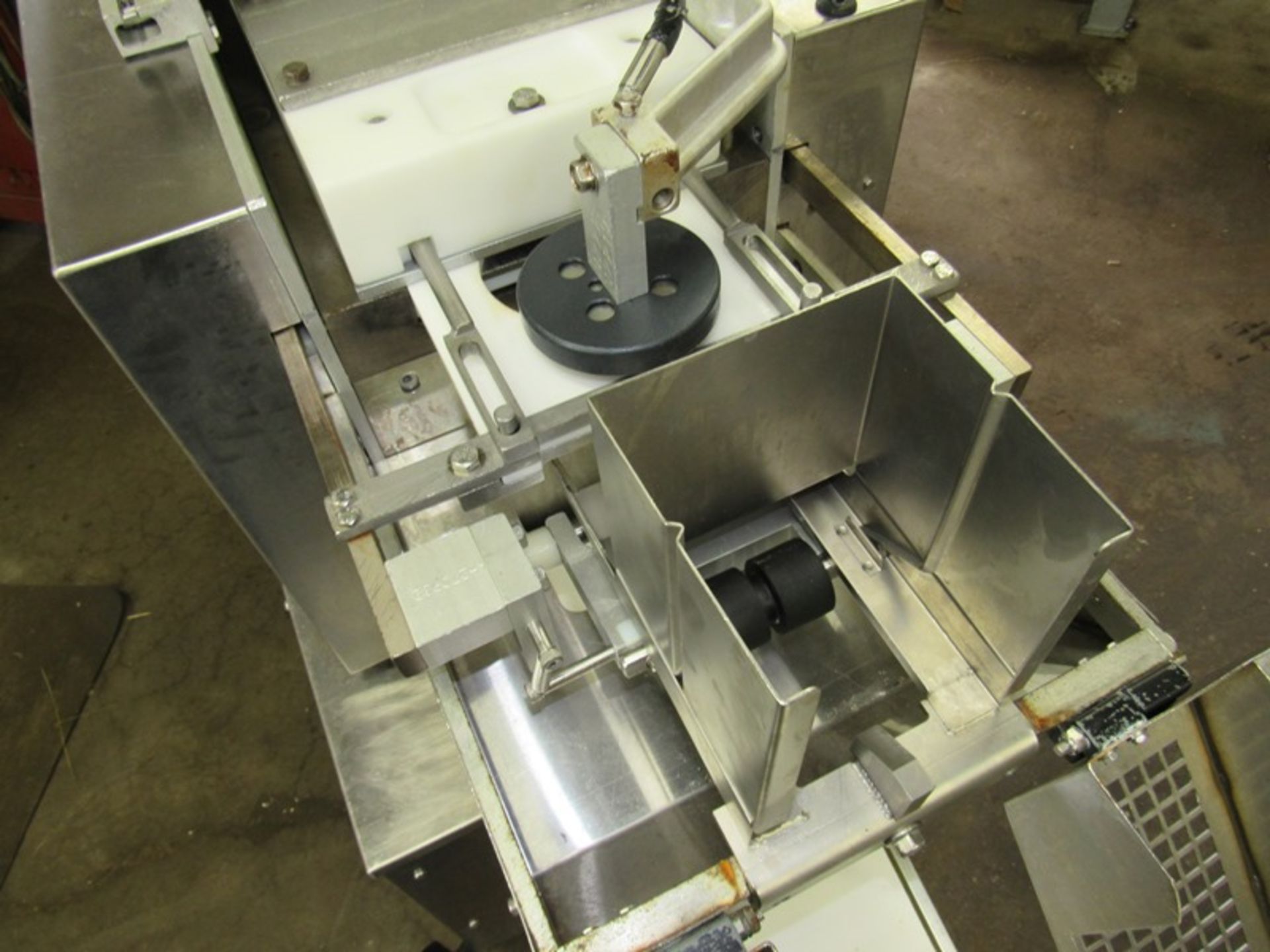 Nutec Mdl. 710 Portable Patty Forming Machine with paper feed setup with 4 1/2" diameter X 3/8" - Image 9 of 10