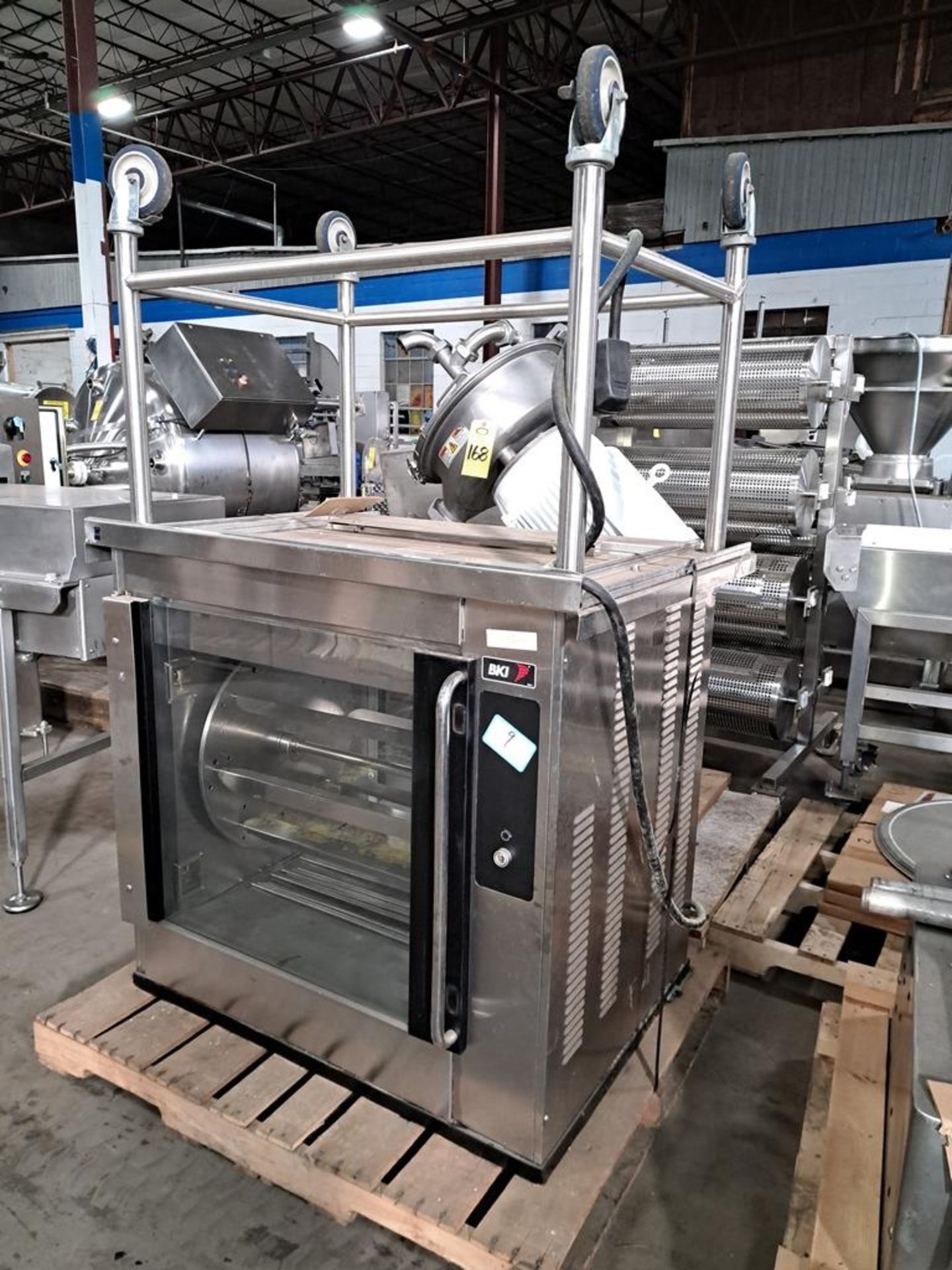 BKI Mdl. VGG-8 Electric 40-Bird Commercial Rotisserie Oven with stainless steel cart (Located in - Image 2 of 3