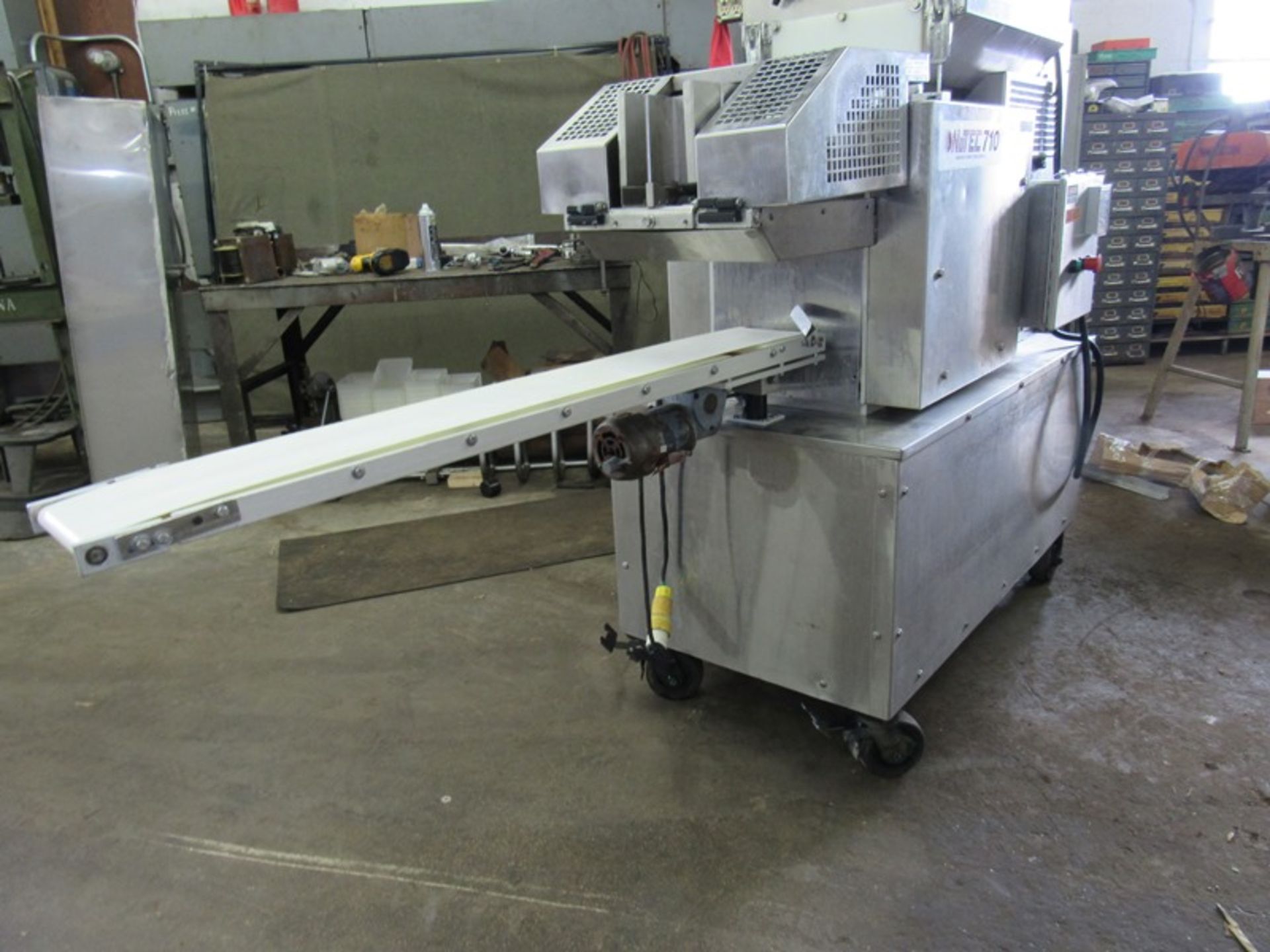 Nutec Mdl. 710 Portable Patty Forming Machine with paper feed setup with 4 1/2" diameter X 3/8" - Image 2 of 10