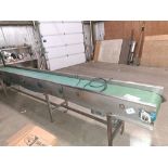 Conveyor, 13 3/4" wide X 14' long plastic belt X 34" tall, 480 volts (Located in Sandwich, IL)