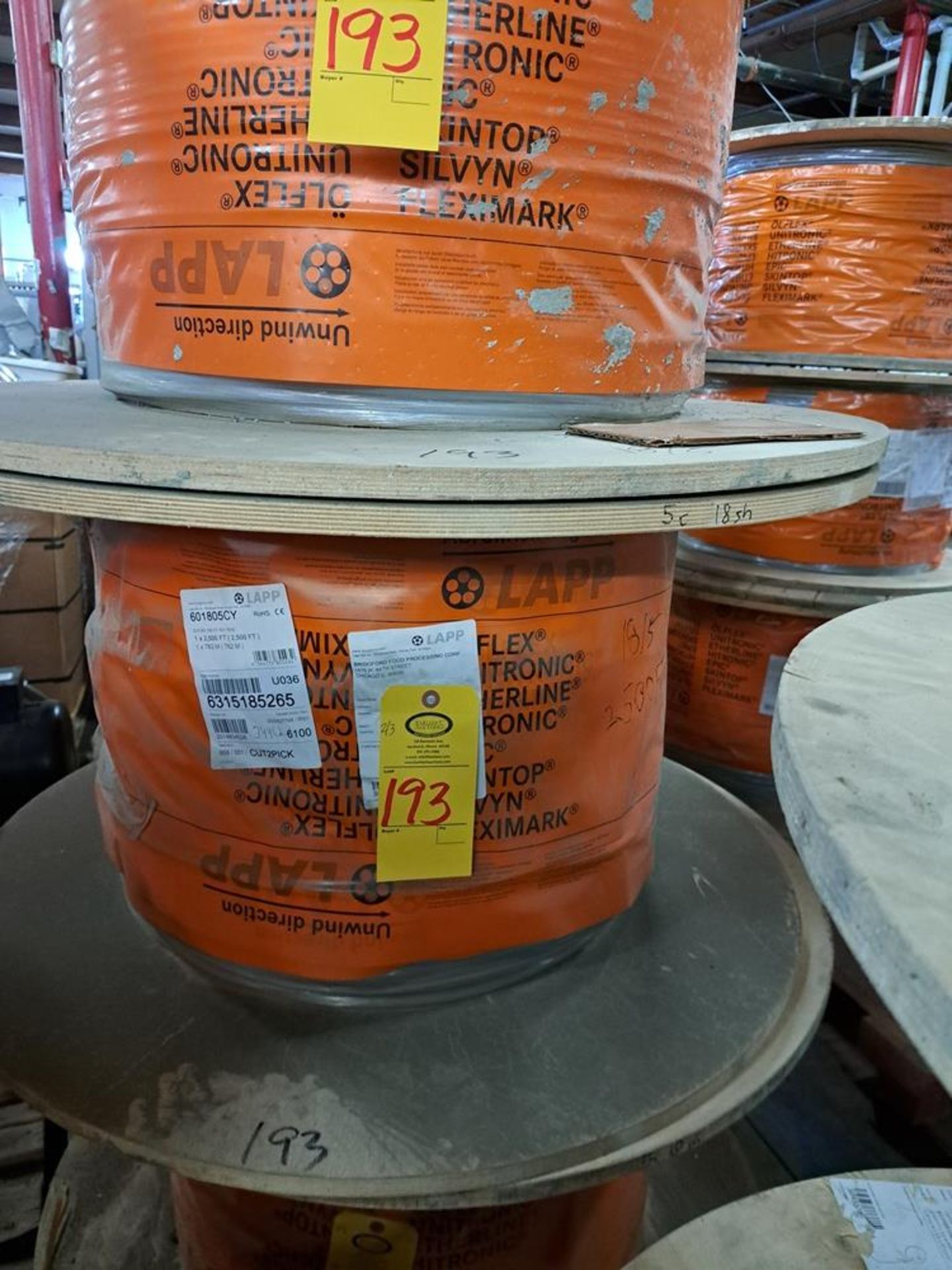 Lot of Olflex 190 CY 5G1 18/5C, (3) spools of wire , 3,000 ft, 2,000 ft, 2,000 ft (Located in - Image 3 of 7