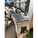 Stainless Steel Incline Screw Conveyor, 16" wide X 18' long screw hopper, 5' long X 46" deep hopper,