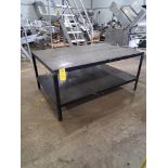 Steel Table, 6' long X 4' wide X 33" tall (Located in Plano, IL)