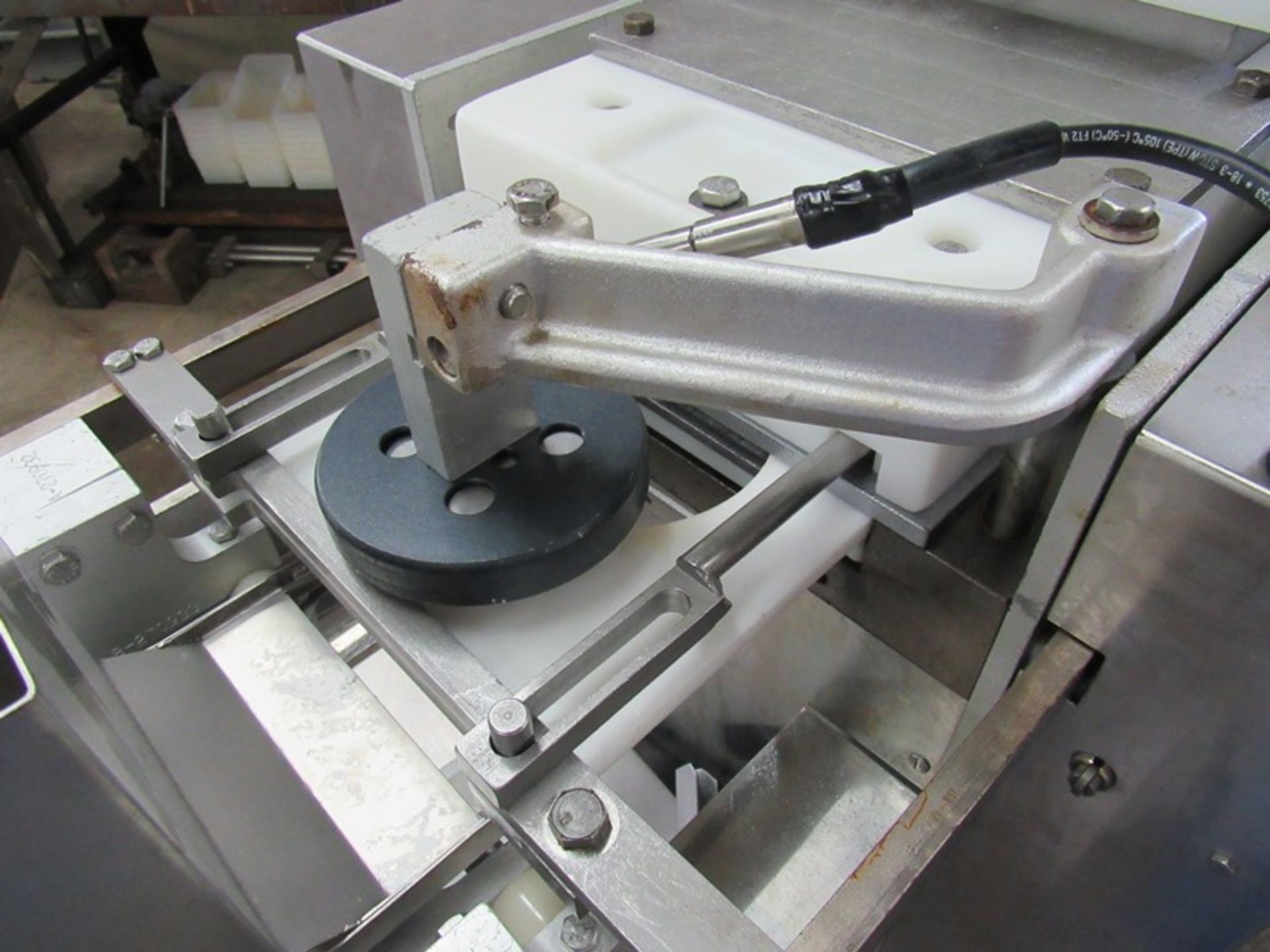 Nutec Mdl. 710 Portable Patty Forming Machine with paper feed setup with 4 1/2" diameter X 3/8" - Image 8 of 10