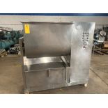 Double Action Mixer, tub size 40" long X 29" wide X 32" deep, tilt discharge, all stainless steel (