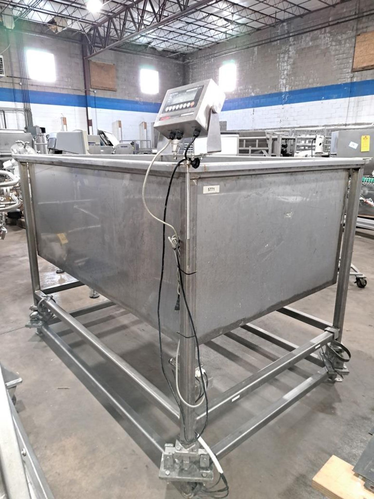Stainless Steel Vacuum Load Hopper, 4' wide X 6' long X 40" deep tapered bottom, 4" outlet, Optima - Image 2 of 6