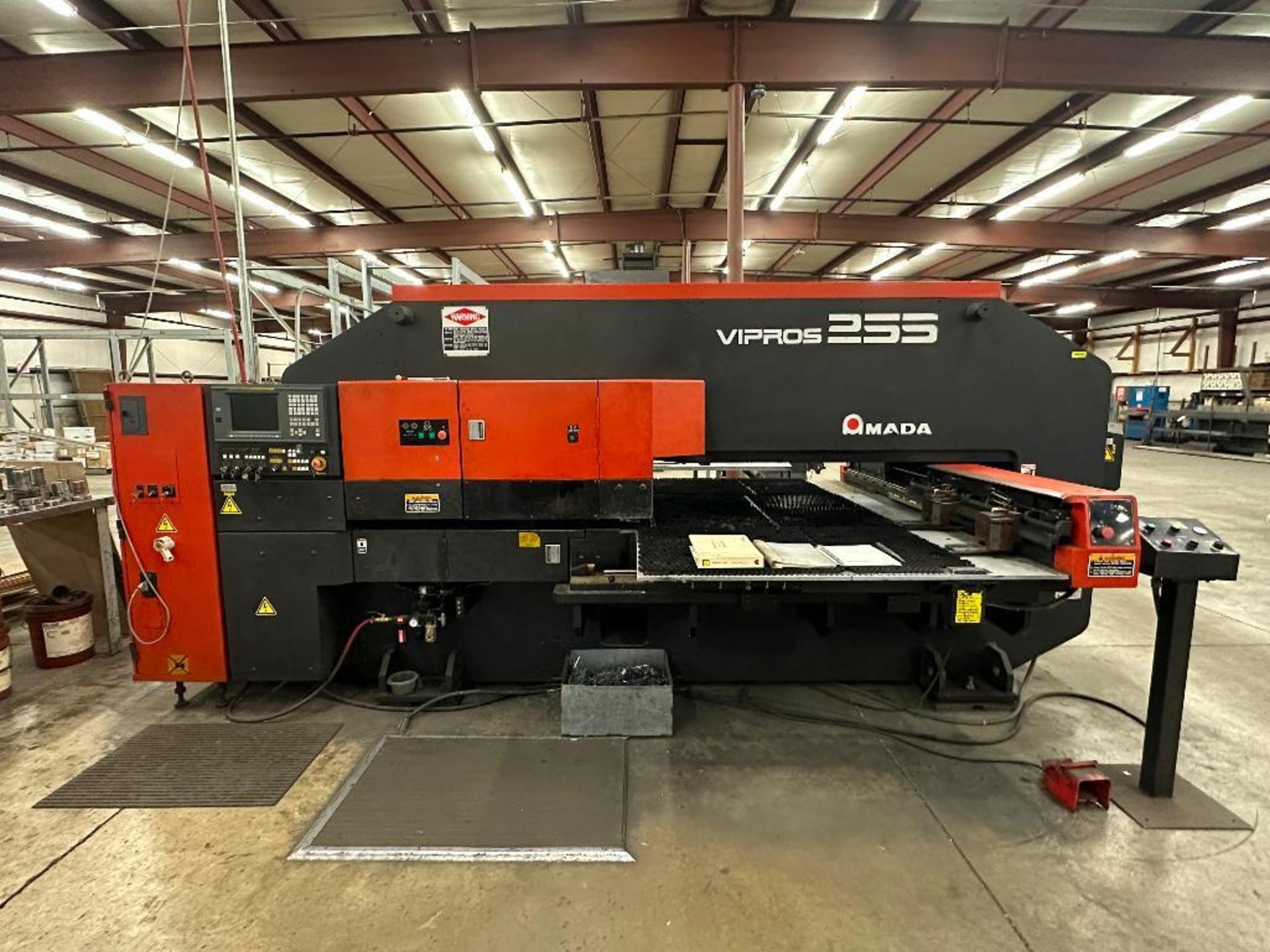 Amada Vipros 255 CNC Turret 20 Ton Press WITH SBC CHILLER AND FULL WORK TABLE OF PARTS AND ACCESSORI