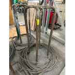 (2) METAL CABLE / WIRE SPOOL STAND