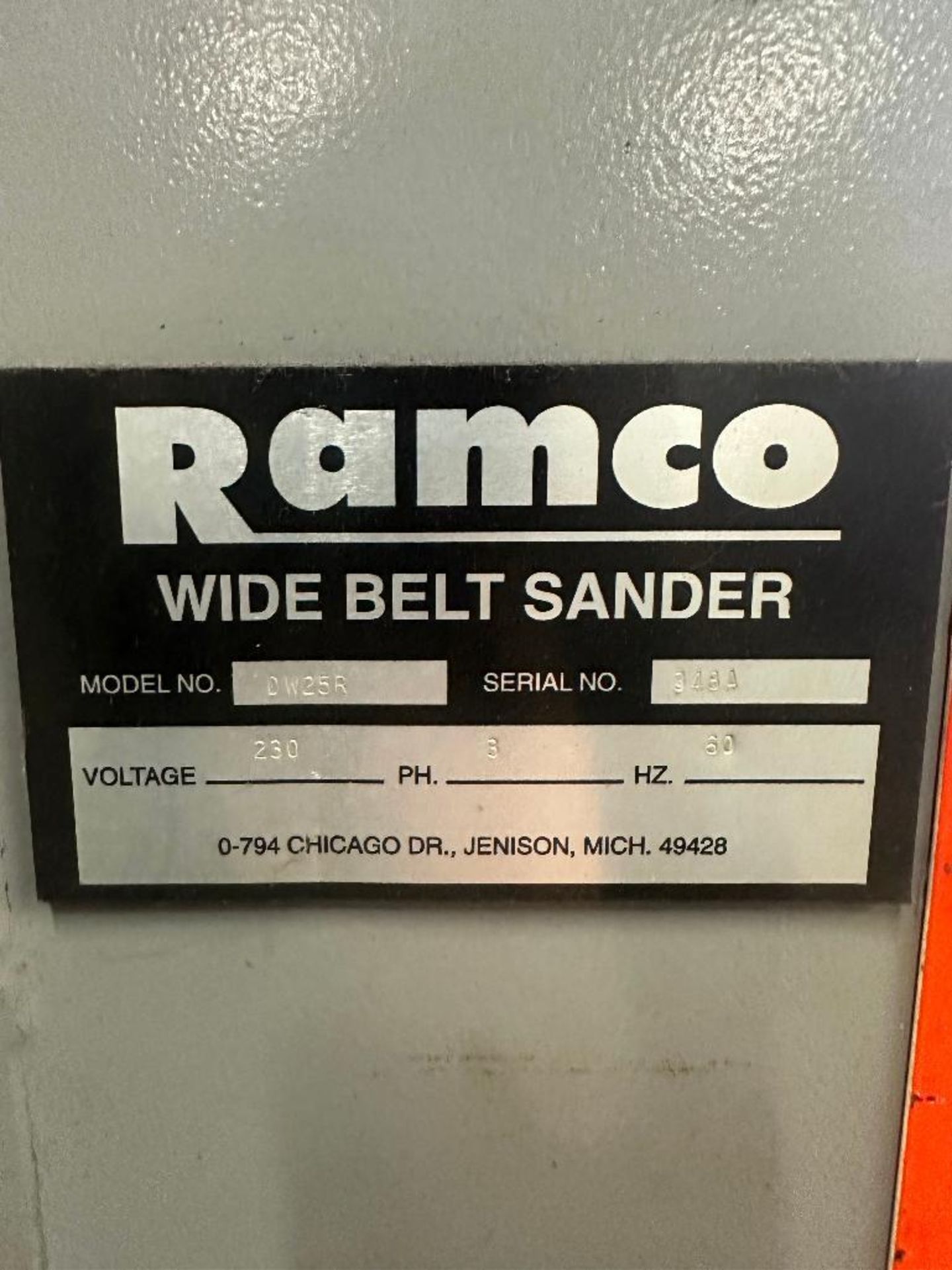 RAMCO WIDE BELT SANDER - Image 7 of 9
