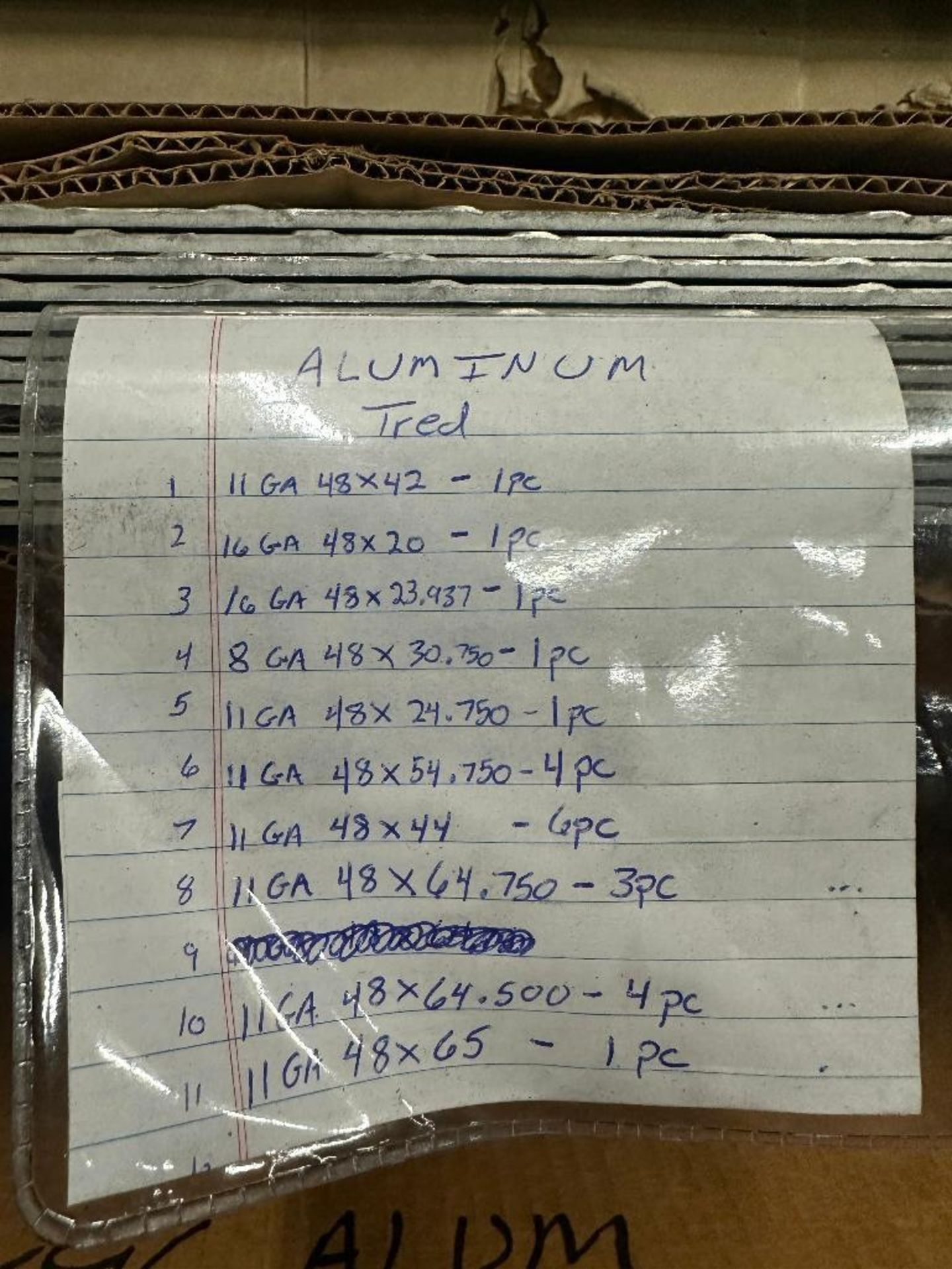 ASSORTED SIZES/GAUGES ALUMINUM TREAD PLATE - Image 2 of 11