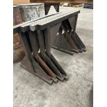 (4) HEAVY DUTY METAL SAW HORSE / PALLET STANDS