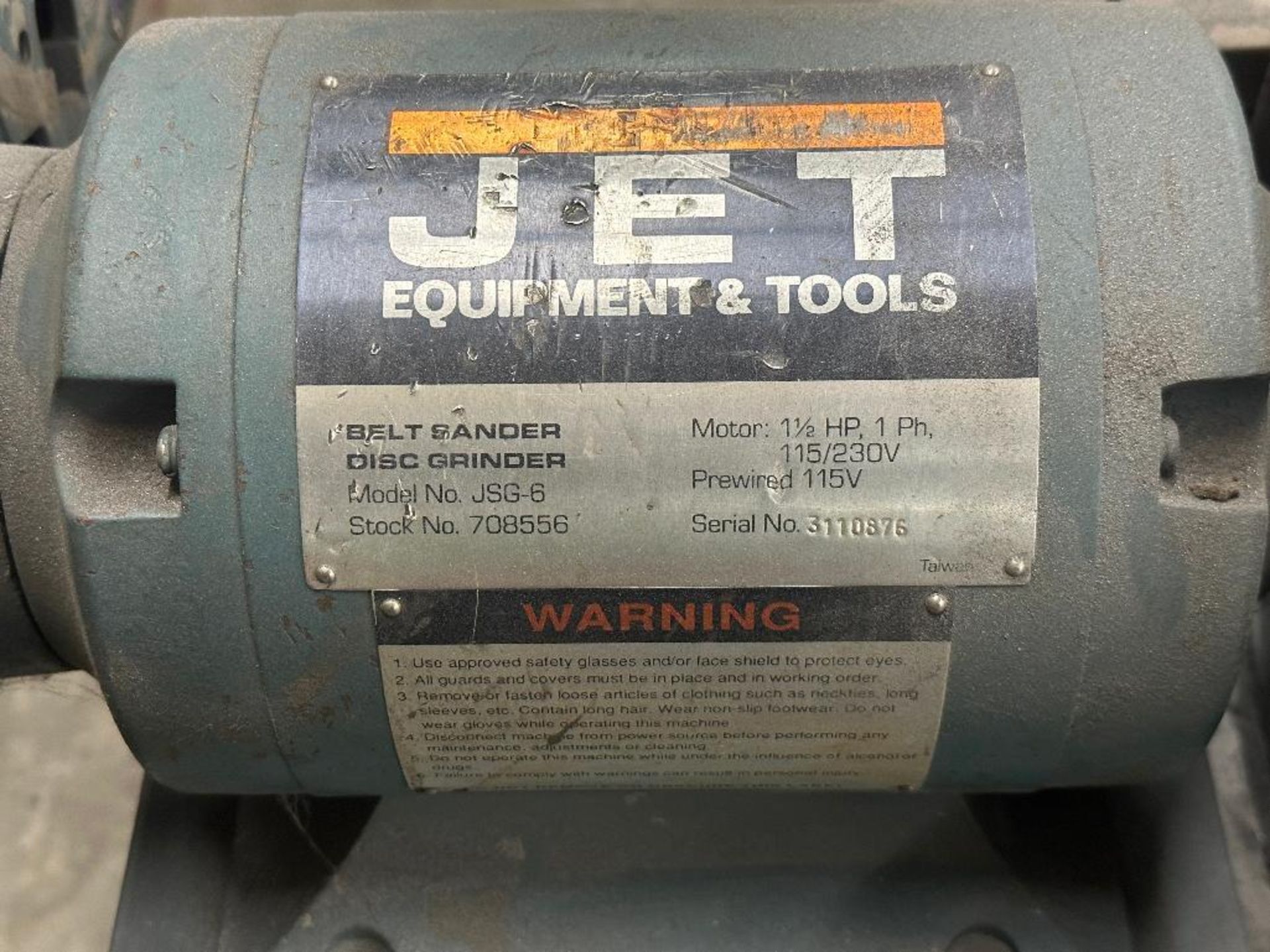 JET BELT SANDER / GRINDER - Image 3 of 4