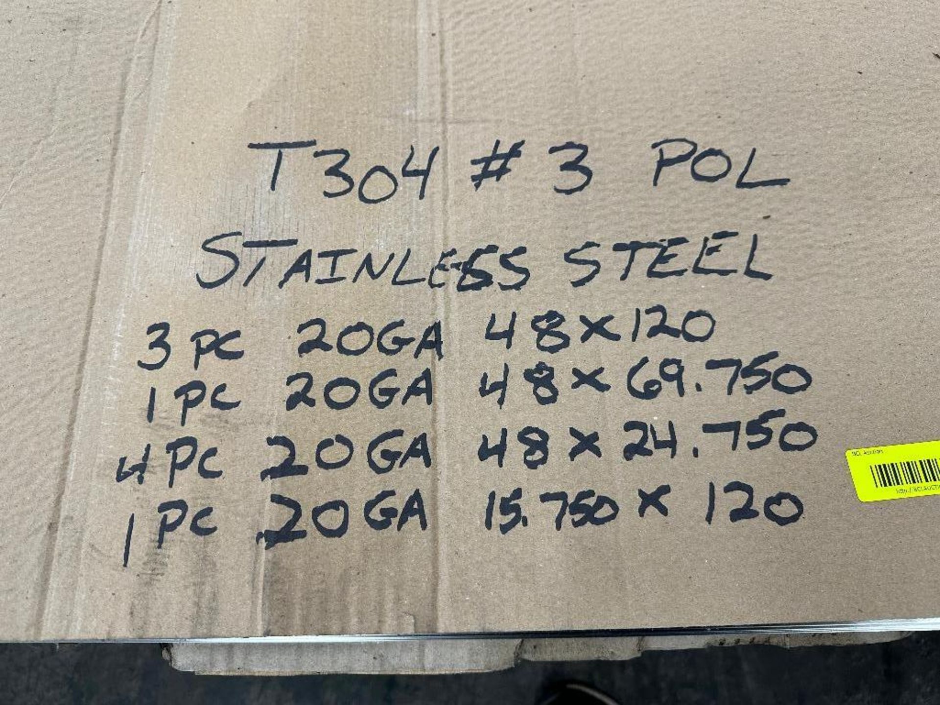 (9) ASSORTED SIZED SHEETS OF STAINLESS - Image 2 of 2